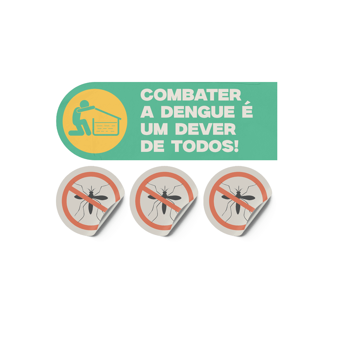 Cartela de adesivos - Prevenção contra dengue
