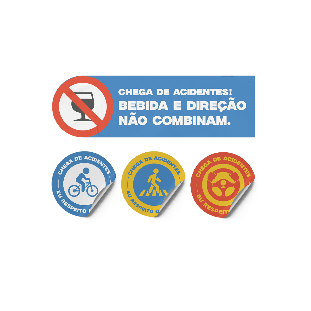 Cartela de adesivos - Trânsito e Mobilidade