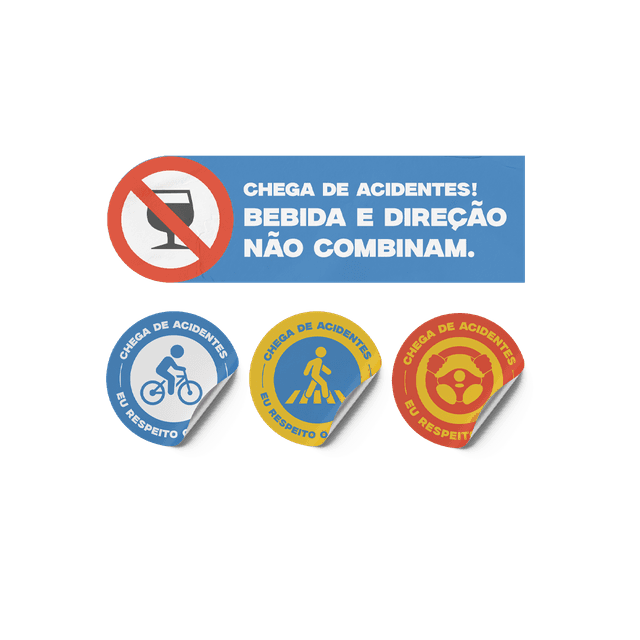Cartela de adesivos - Trânsito e Mobilidade