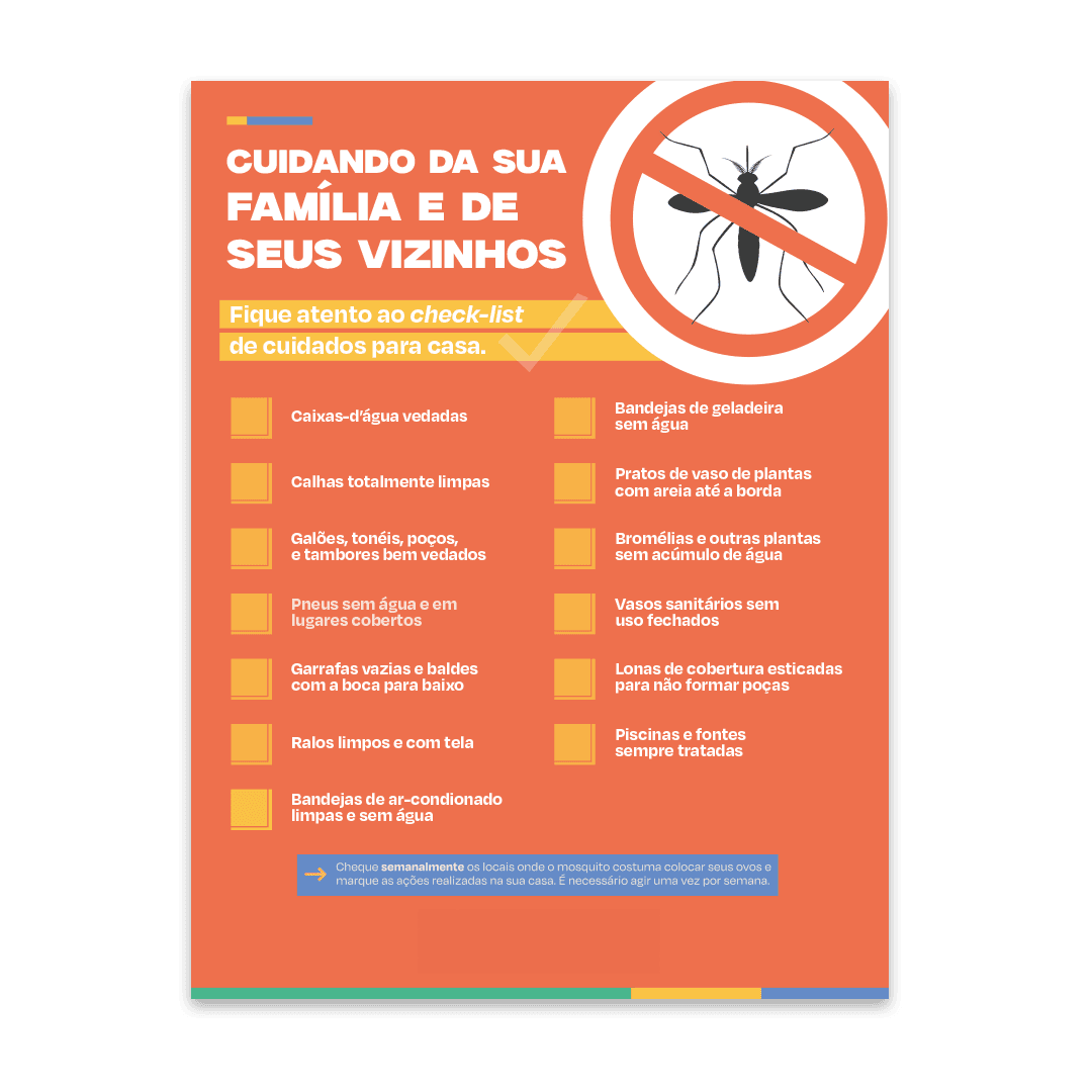 Cartaz Educativo - Prevenção contra a Dengue