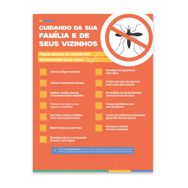 Cartaz Educativo - Prevenção contra a Dengue